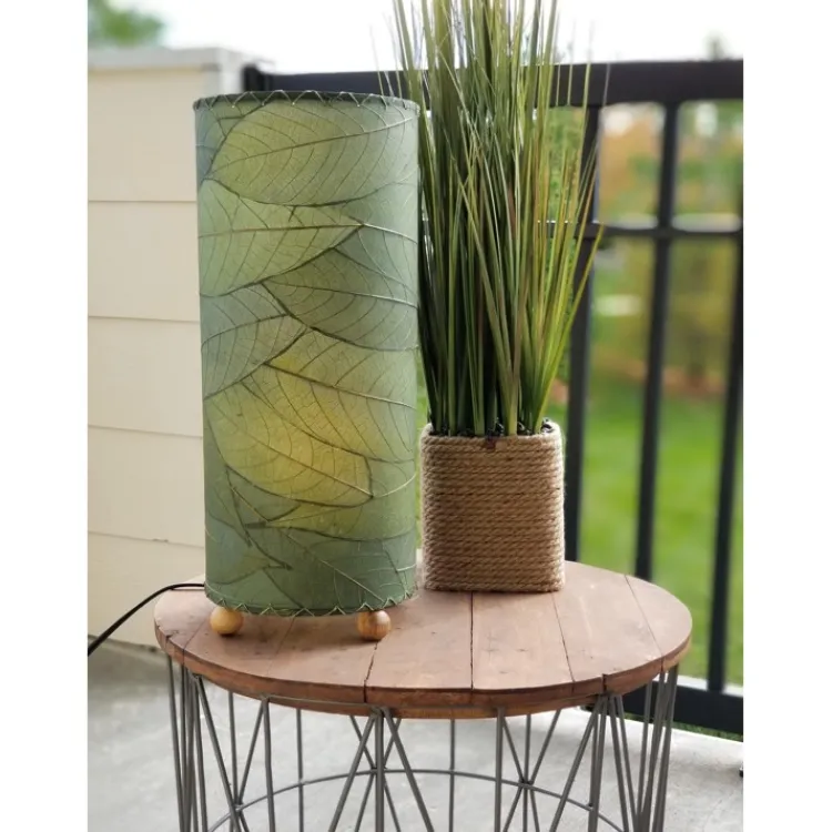 Hot Cocoa Leaf Cylinder Leaf Lamp – Green – preorder for est. ship 7/2025 Leaf Lamps