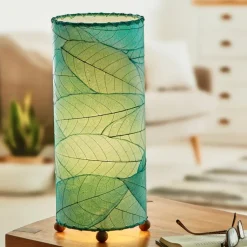 New Cocoa Leaf Cylinder Leaf Lamp – Sea Blue Leaf Lamps