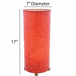 Clearance Cocoa Leaf Cylinder Leaf Lamp – Red Leaf Lamps
