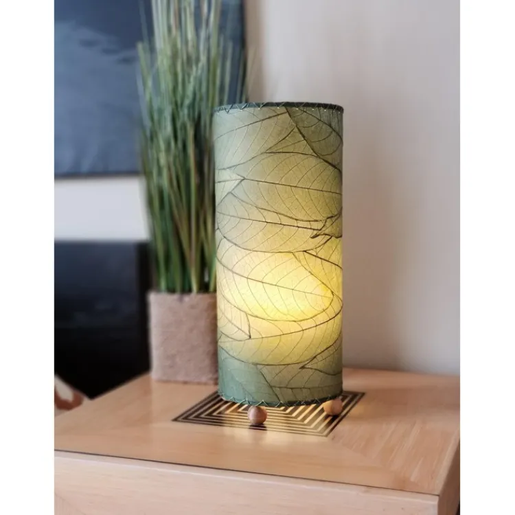 Hot Cocoa Leaf Cylinder Leaf Lamp – Green – preorder for est. ship 7/2025 Leaf Lamps