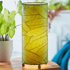 Hot Cocoa Leaf Cylinder Leaf Lamp – Green – preorder for est. ship 7/2025 Leaf Lamps