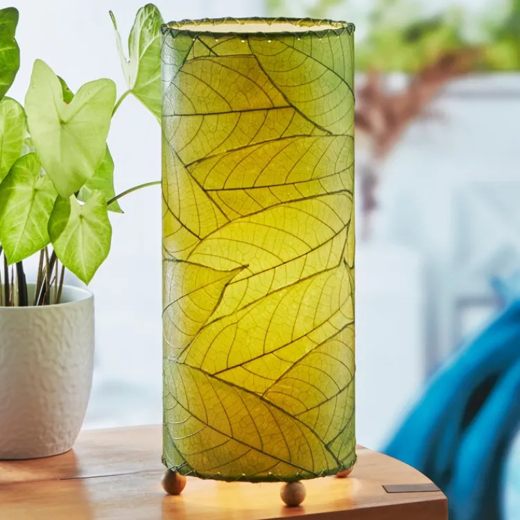 Hot Cocoa Leaf Cylinder Leaf Lamp – Green – preorder for est. ship 7/2025 Leaf Lamps