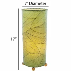 Hot Cocoa Leaf Cylinder Leaf Lamp – Green – preorder for est. ship 7/2025 Leaf Lamps