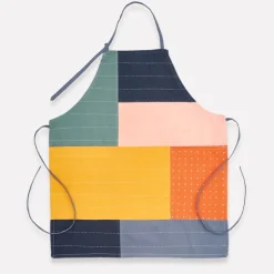 Discount Colorblock Organic Cotton Bib Apron Chef Accessories