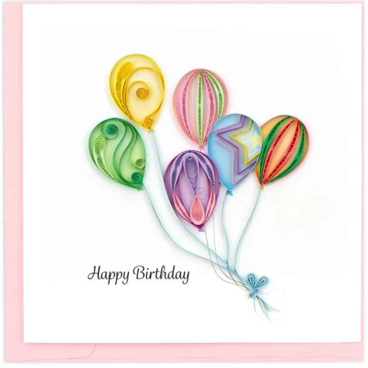 Best Colorful Balloon Bunch Quilling Card Special Occasion Cards