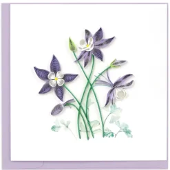 Outlet Columbine Flowers Quilling Card Bird & Flower Cards