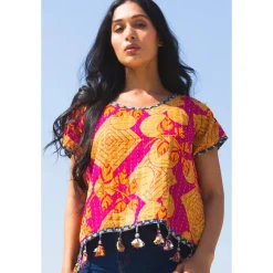 Fashion Cotton Kantha Crop Top Tops & Tunics