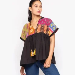 Online Cotton Kantha Tunic Top Tops & Tunics