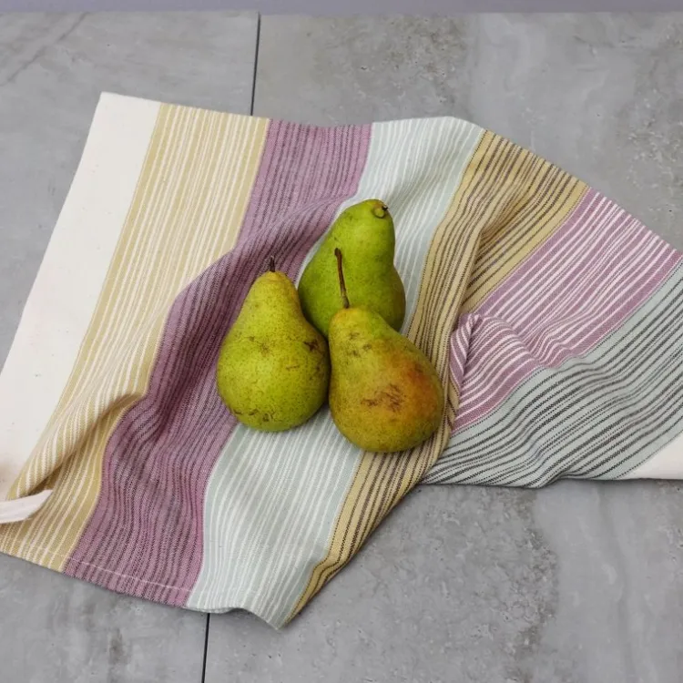 Fashion Cotton Tea Towel Apron Combo – Multi Set/2 Linens | Bread Warmer Baskets