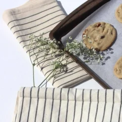 Best Cotton Tea Towel Apron Combo – Ivory Set/2 Linens | Bread Warmer Baskets