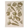 Outlet Cotton Tea Towel Farm to Table Pearl Gold Linens | Bread Warmer Baskets