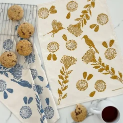 Clearance Cotton Tea Towel Sunbird Steel Blue Chef Accessories | Linens