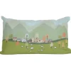 Clearance Countryside Scene Embroidered Pillow Pillows