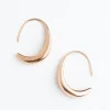 Best Crescent Moon Thread Drop Earrings Rose Gold Fight Trafficking | Earrings