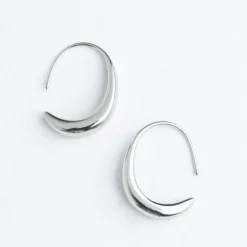 Fashion Crescent Moon Thread Drop Earrings Silver Fight Trafficking | Earrings