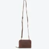 Clearance Crossbody Wallet Brown Leather Bags