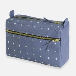 Hot Cross-Stitch Toiletry Bag Slate Bags