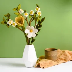 Hot Delicate Apple Blossom Felt Flower Bouquet Felt Flowers
