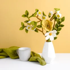 Hot Delicate Apple Blossom Felt Flower Bouquet Felt Flowers