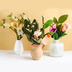 Hot Delicate Apple Blossom Felt Flower Bouquet Felt Flowers
