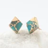 Fashion Desert Bloom Diamond Turquoise Studs Fight Trafficking | Earrings