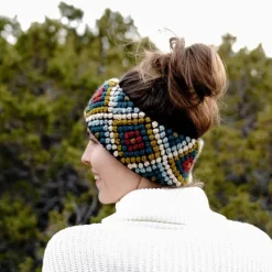 New Diamond Earwarmer Blue Knitwear