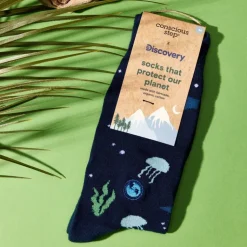 Discount Discovery Socks That Protect Our Planet – Navy Ocean Socks