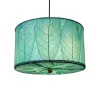 Fashion Drum Pendant 18” Leaf Lamp – Blue Leaf Lamps
