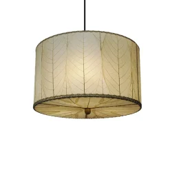 Online Drum Pendant 18” Leaf Lamp – Natural Leaf Lamps