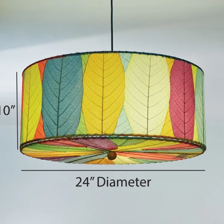 Discount Drum Pendant 24” Leaf Lamp – Multi – preorder for est. ship 6/2025 Leaf Lamps
