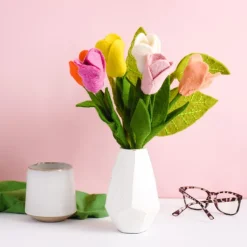 Online Dutch Tulip Felt Flower Bouquet Felt Flowers