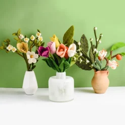 Online Dutch Tulip Felt Flower Bouquet Felt Flowers