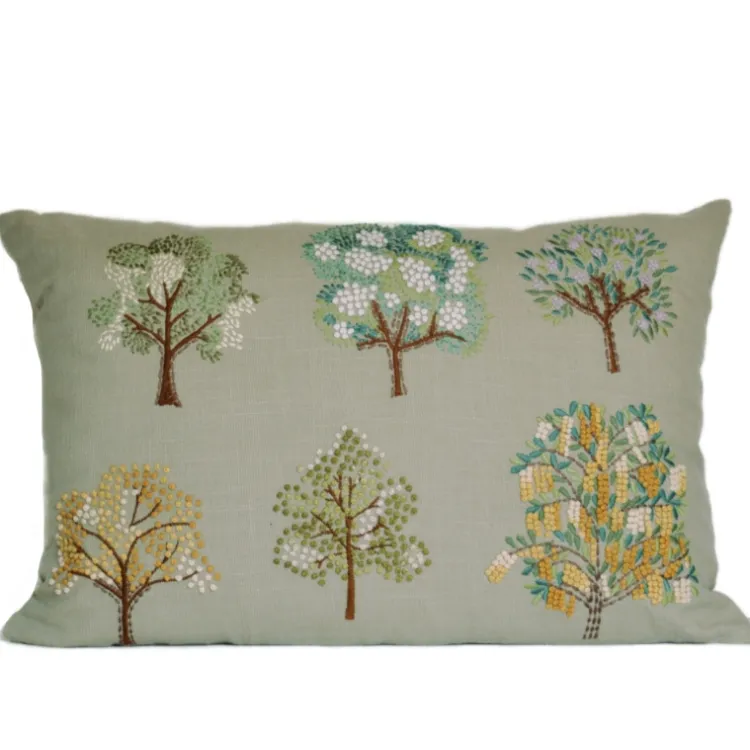 Outlet Enchanting Trees Embroidered Pillow Pillows