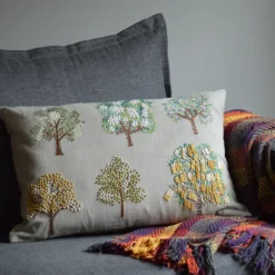 Outlet Enchanting Trees Embroidered Pillow Pillows