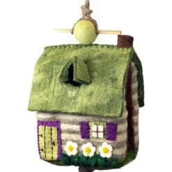 Online Felt Birdhouse Country Cabin Birdhouses