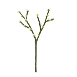 New Felt Bud Branch Dark Green Felt Flowers