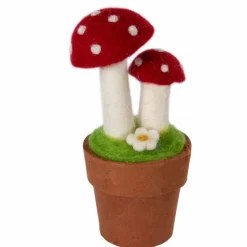 Best Felt Mushroom Potted Plant Twin Fairy Felt Flowers
