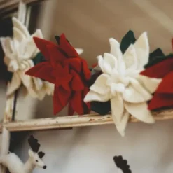 Discount Felt Poinsettia Garland Garlands