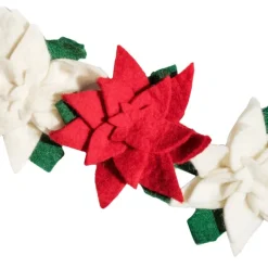 Discount Felt Poinsettia Garland Garlands