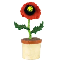Clearance Felt Potted Flower Poppy Felt Flowers