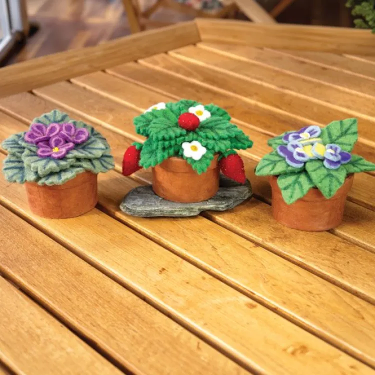 Fashion Felt Potted Plant Strawberry Felt Flowers