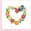Fashion Floral Heart Quilling Card Bird & Flower Cards | Love Cards