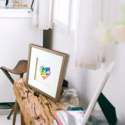 Fashion Floral Rainbow Heart Quilling Card Love Cards