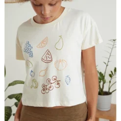 Discount Fruit & Veggies Crop Tee Tops & Tunics