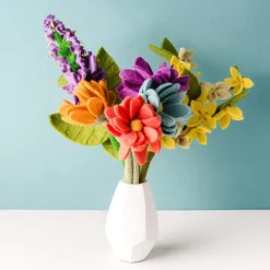 Hot Garden Party Felt Flower Bouquet Felt Flowers