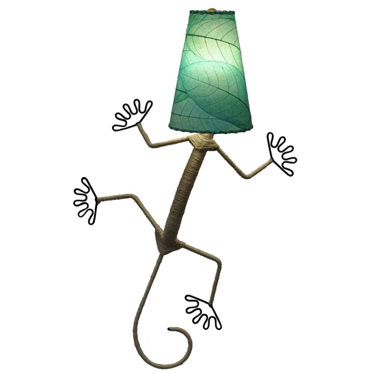 Fashion Gecko Leaf Lamp – Blue Leaf Lamps | Wall Decor