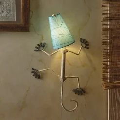 Fashion Gecko Leaf Lamp – Blue Leaf Lamps | Wall Decor
