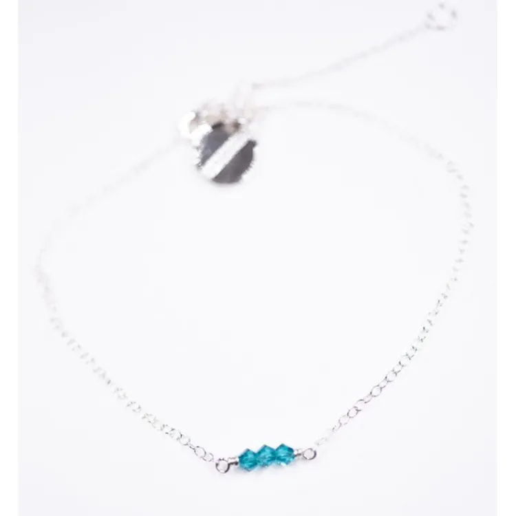 Sale Gold Birthstone Necklace Morse Code | Necklaces