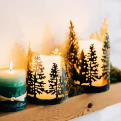 Discount Gold Forest Lantern Large Candles | Lanterns & Night Lights
