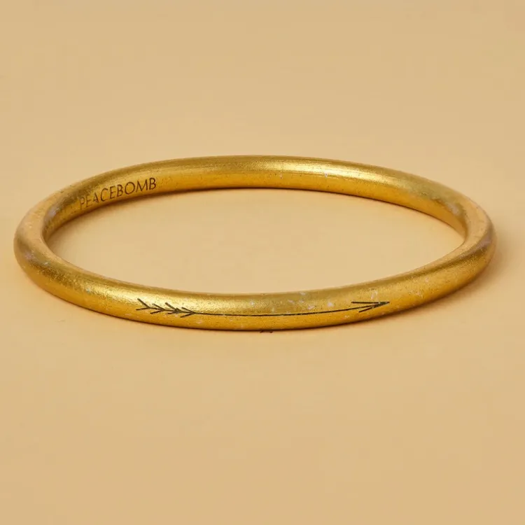 Clearance Gold Tone Arrow Bangle Standard Bracelets & Cuffs